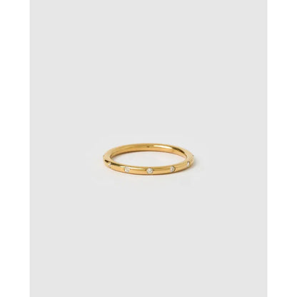 Viola Gold Ring with Stones - Rings