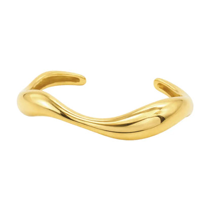Wave Cuff Bracelet - Gold - Bracelets