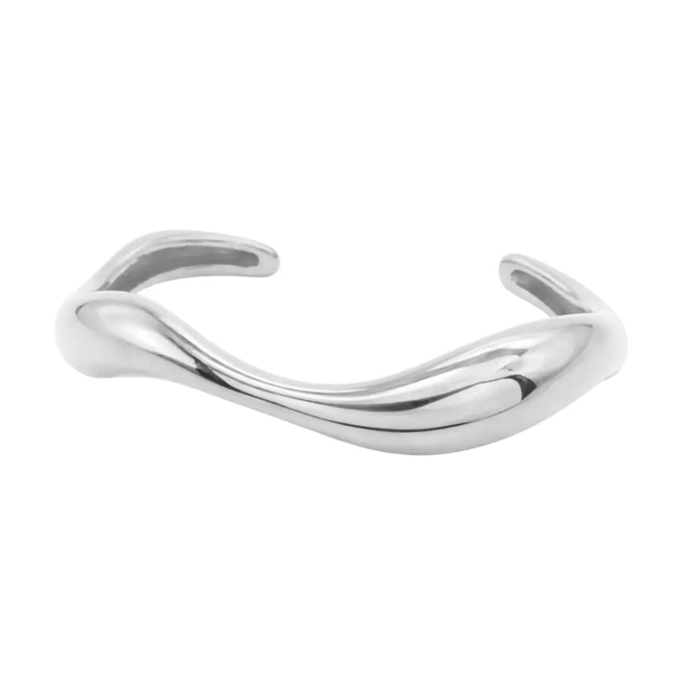 Wave Cuff Bracelet - Silver - Bracelets