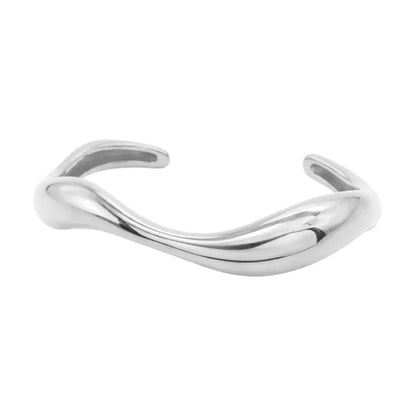 Wave Cuff Bracelet - Silver - Bracelets