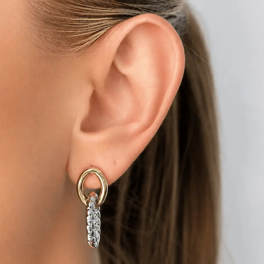 Wilhelmina Stud Earrings - Gold & Silver Mix - Earrings