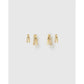 Winnie Double Gold Earring Stack - Earrings