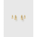 Winnie Double Gold Earring Stack - Earrings