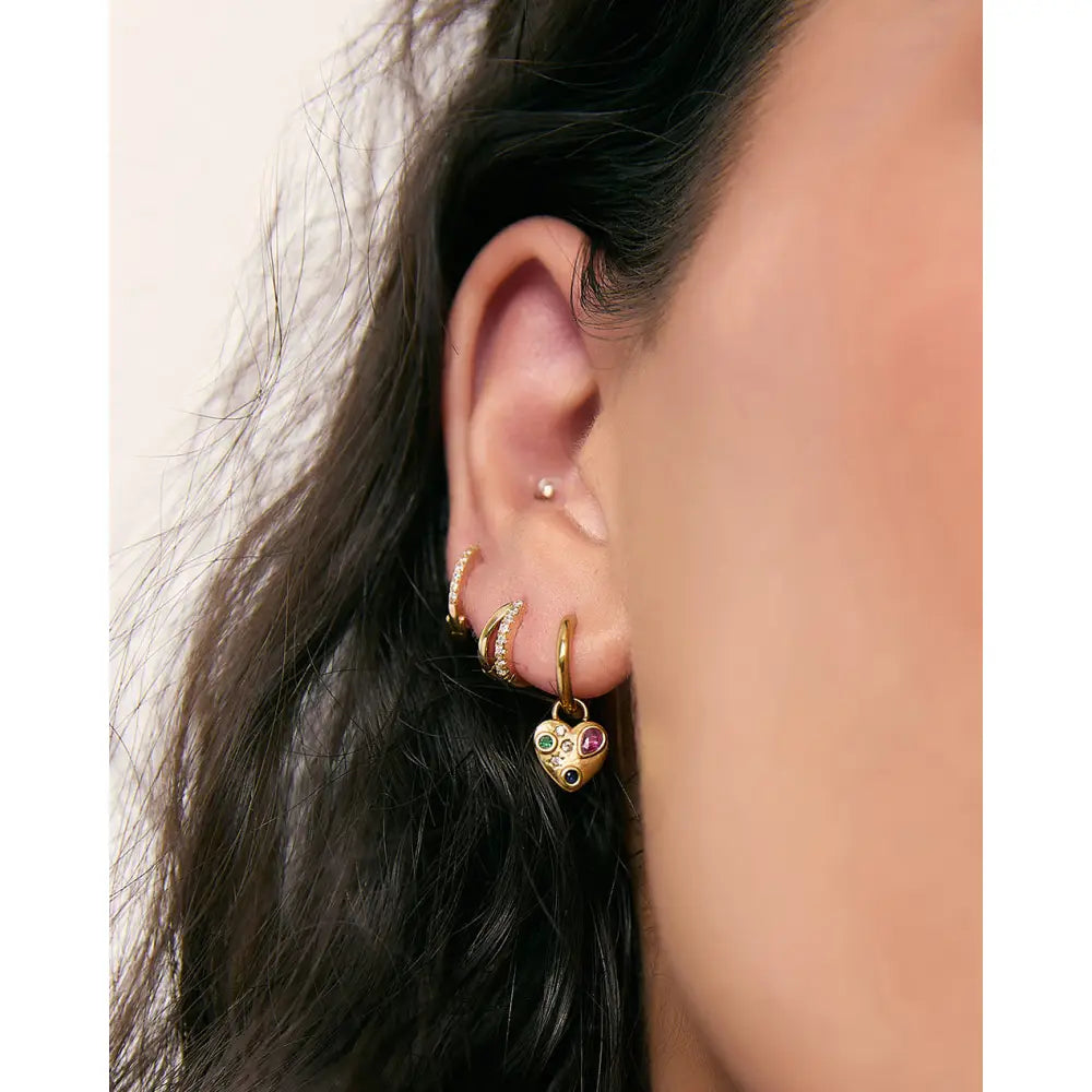 Winnie Gold Huggie Earrings - Earrings