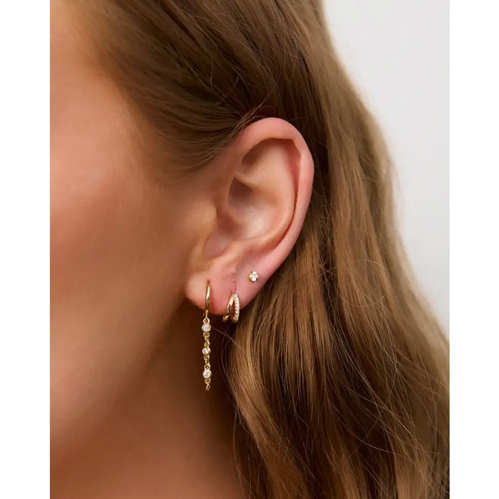 Winnie Gold Huggie Earrings - Earrings