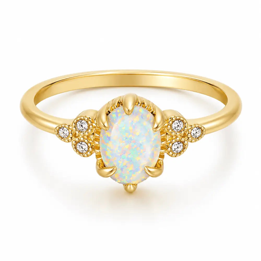 Winter Opal Ring - Gold / 5 - Rings