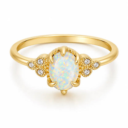 Winter Opal Ring - Gold / 5 - Rings