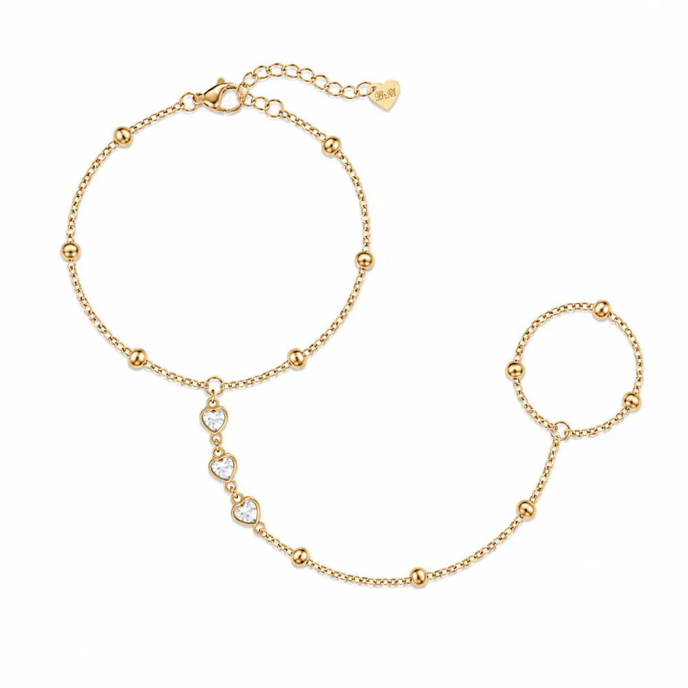 Zelda Hand Chain Bracelet - Gold - Bracelets