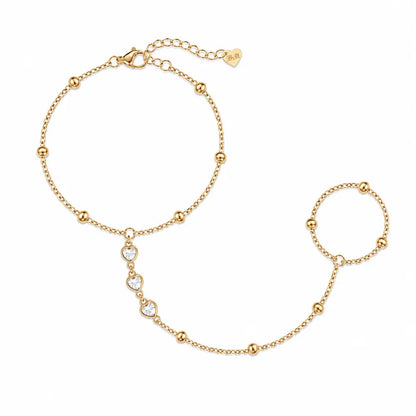 Zelda Hand Chain Bracelet - Gold - Bracelets