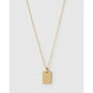 Zodiac Gold Tag Necklace - Cancer - Necklaces