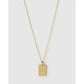 Zodiac Gold Tag Necklace - Pisces - Necklaces