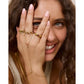 Zoe Zircon Gold Hand Chain - Gold - Bracelets